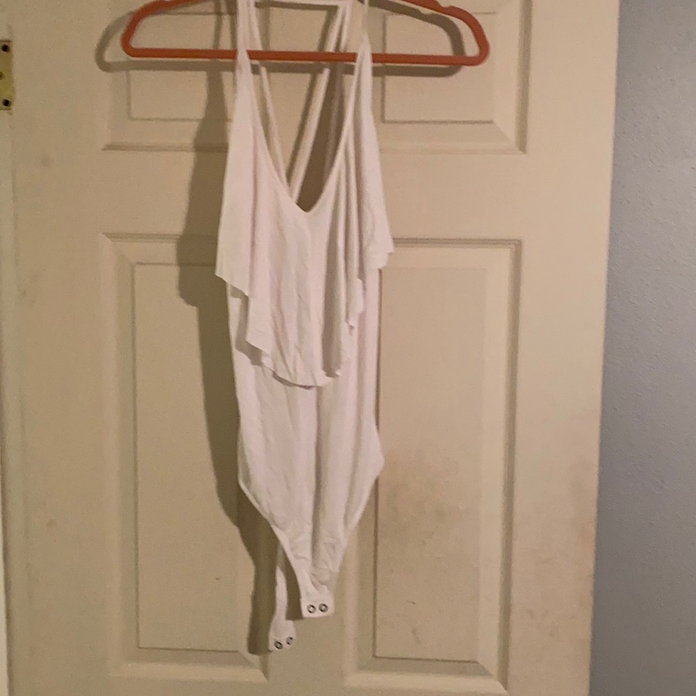 Bodysuit with front flounce